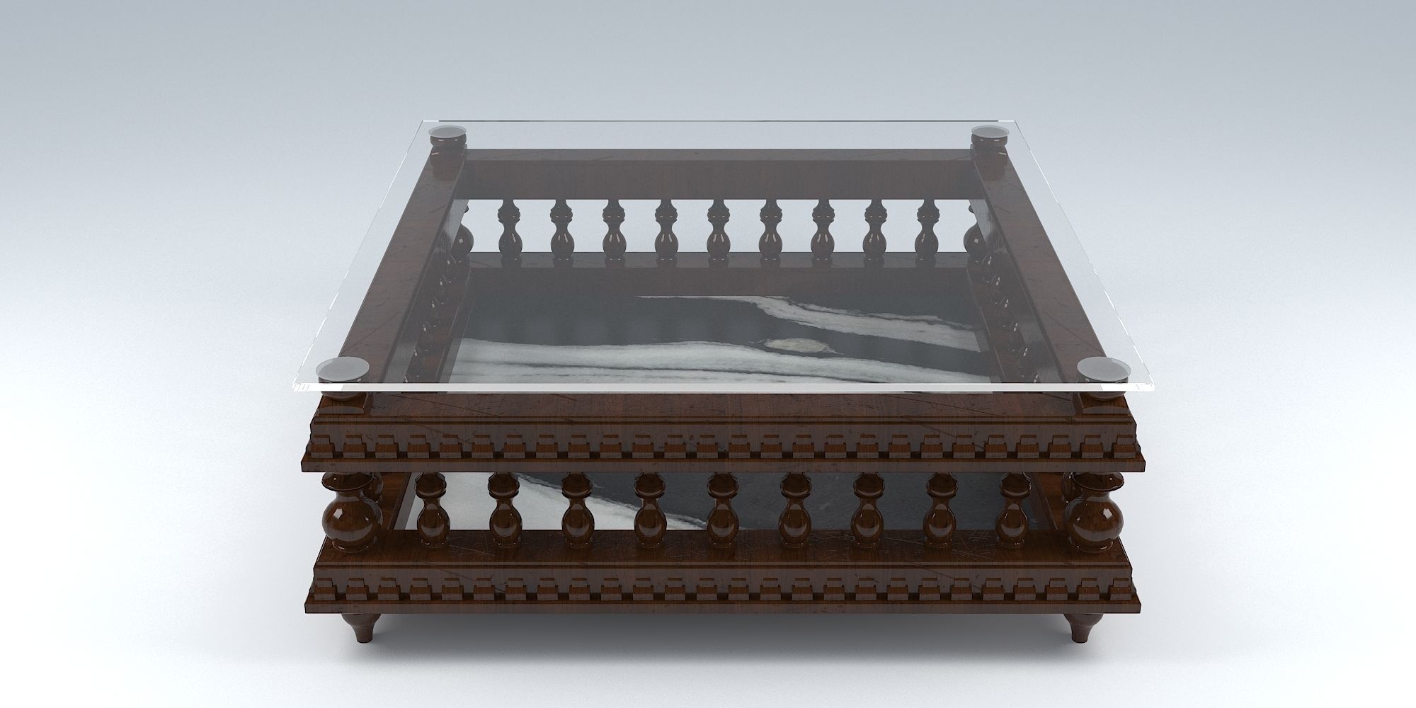 ANTIQUE TRUNK TABLE 3D model_2