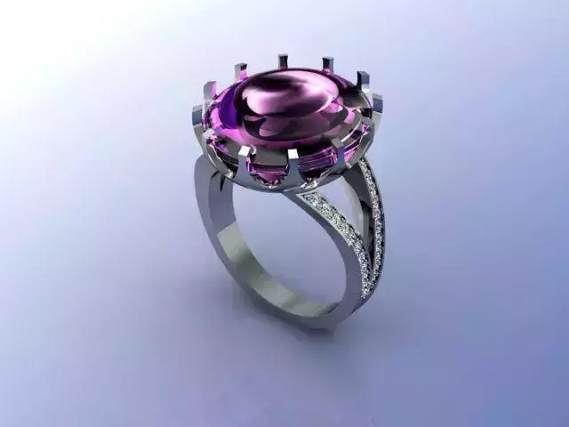 Ring with ametrine oval