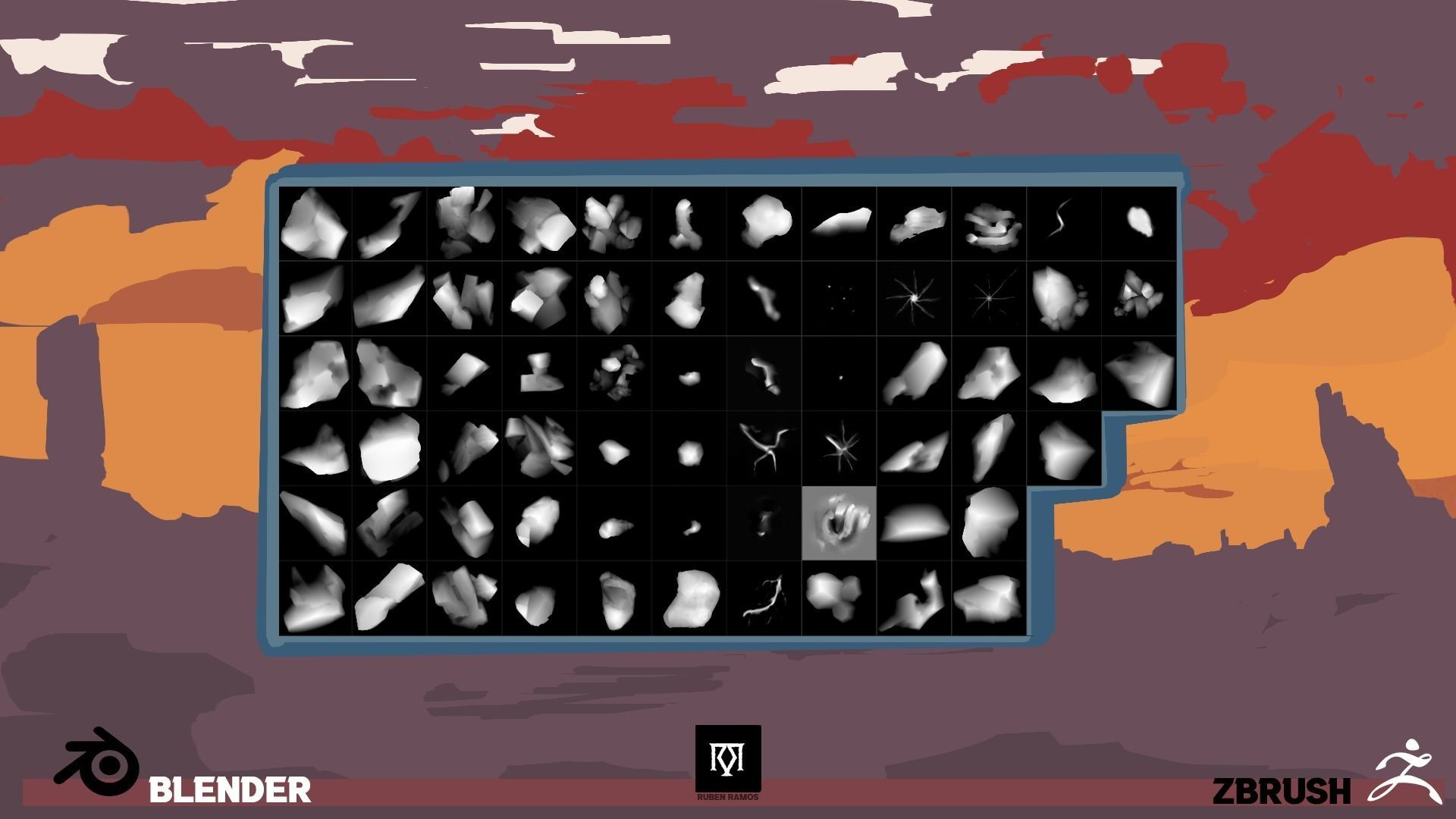 70 Rock Alphas - Blender - Zbrush Texture_12