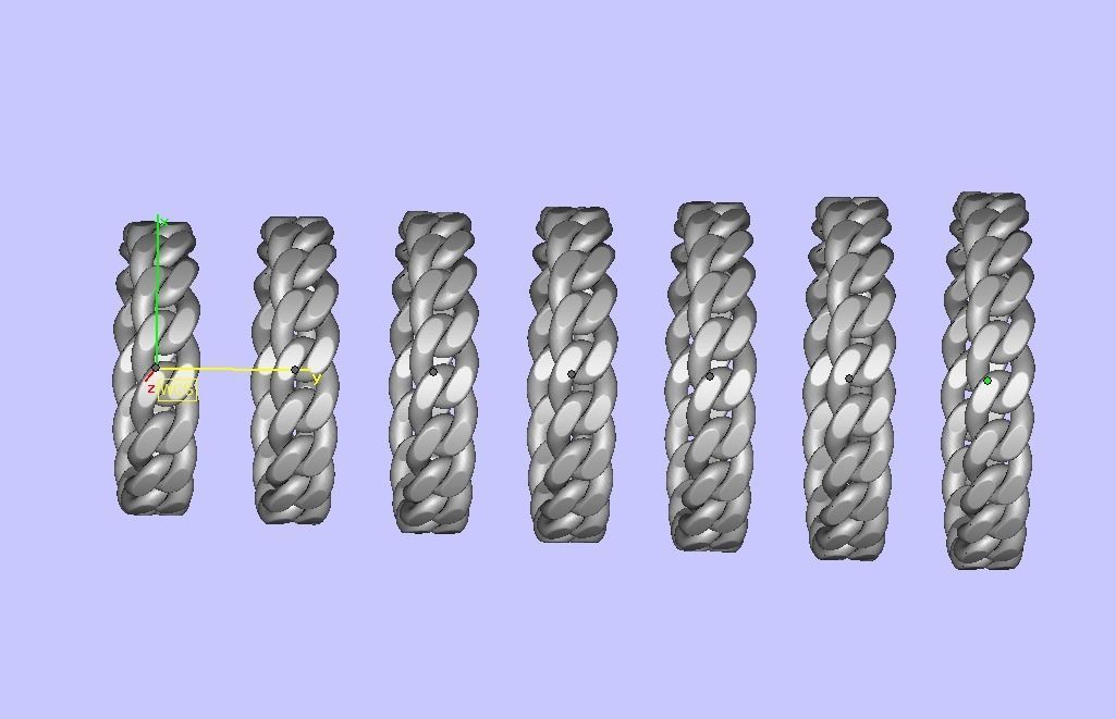 Miami Cuban Link Chain Ring Stackble 5mm wide Ring 3D print model_14