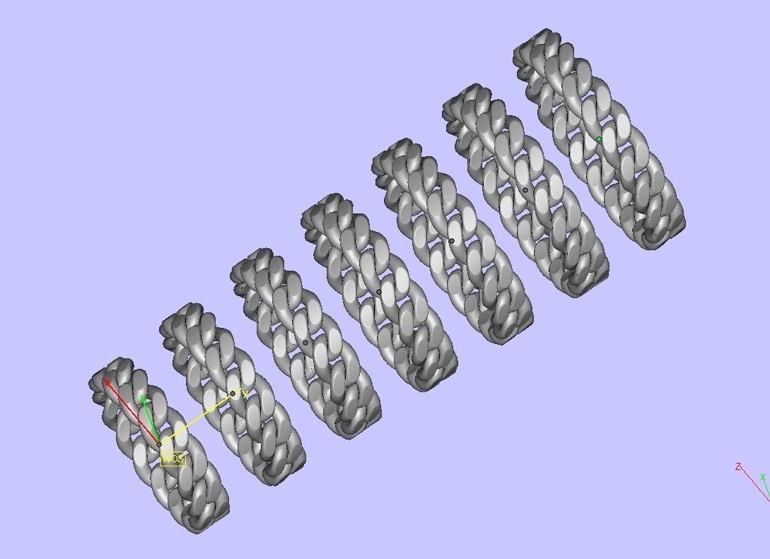 Miami Cuban Link Chain Ring Stackble 5mm wide Ring 3D print model_13