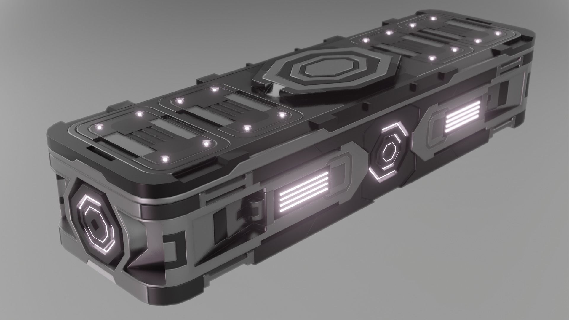 Briefcase - loot box scify 3D model_1