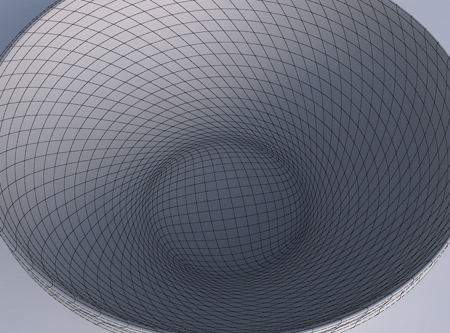 Bowl wide with smooth ribbons 3D print model_6