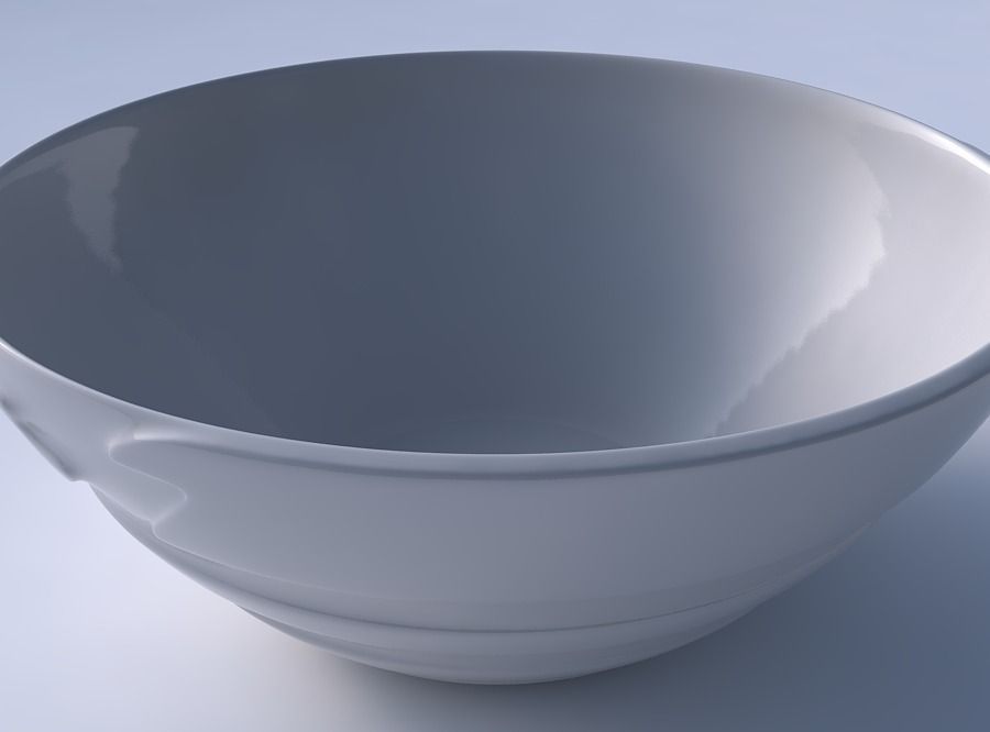 Bowl wide with smooth ribbons 3D print model_3