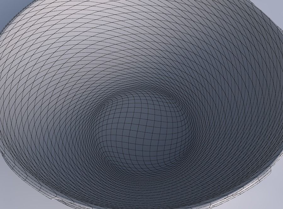 Bowl wide with twisted smooth ribbons 3D print model_6