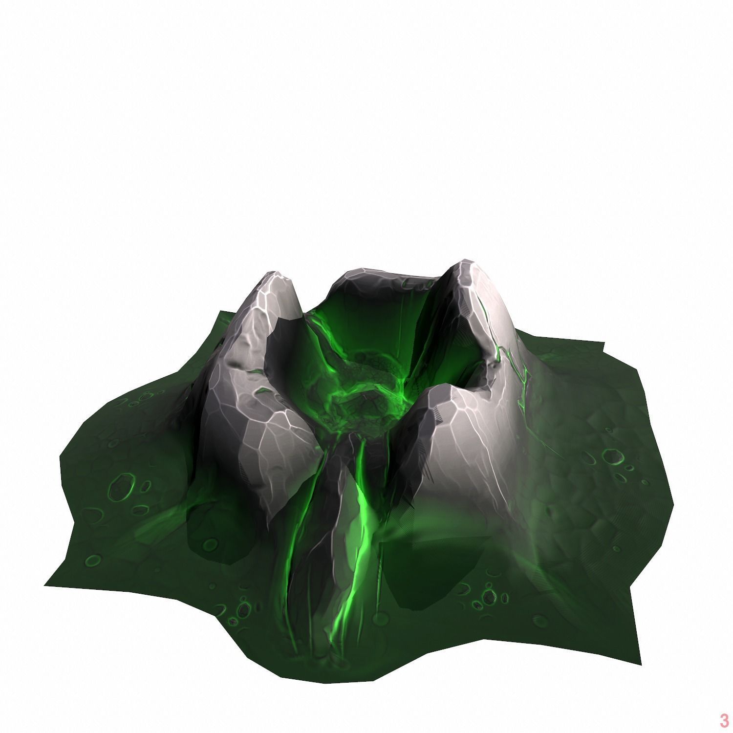 Mountain stylized - PBR Low-poly 3D model_15