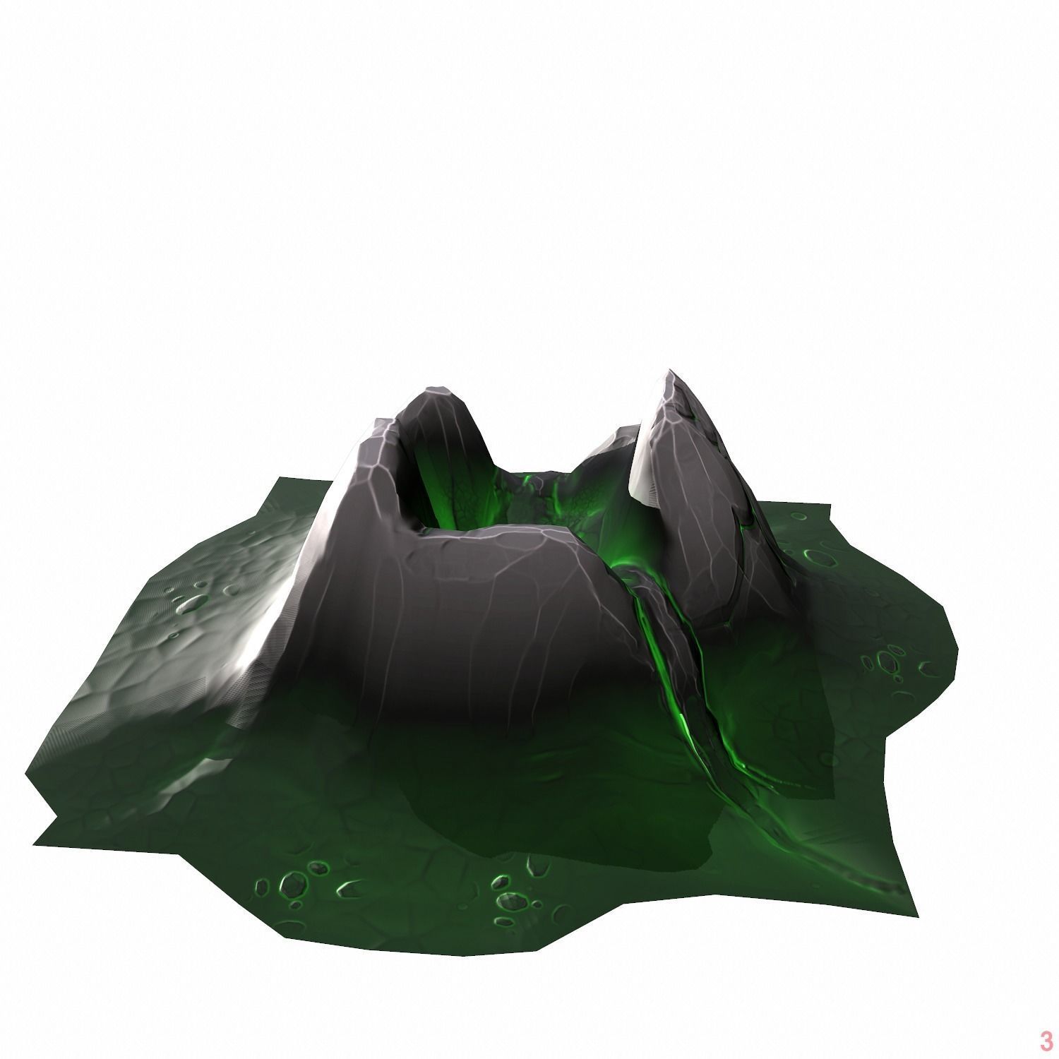 Mountain stylized - PBR Low-poly 3D model_13