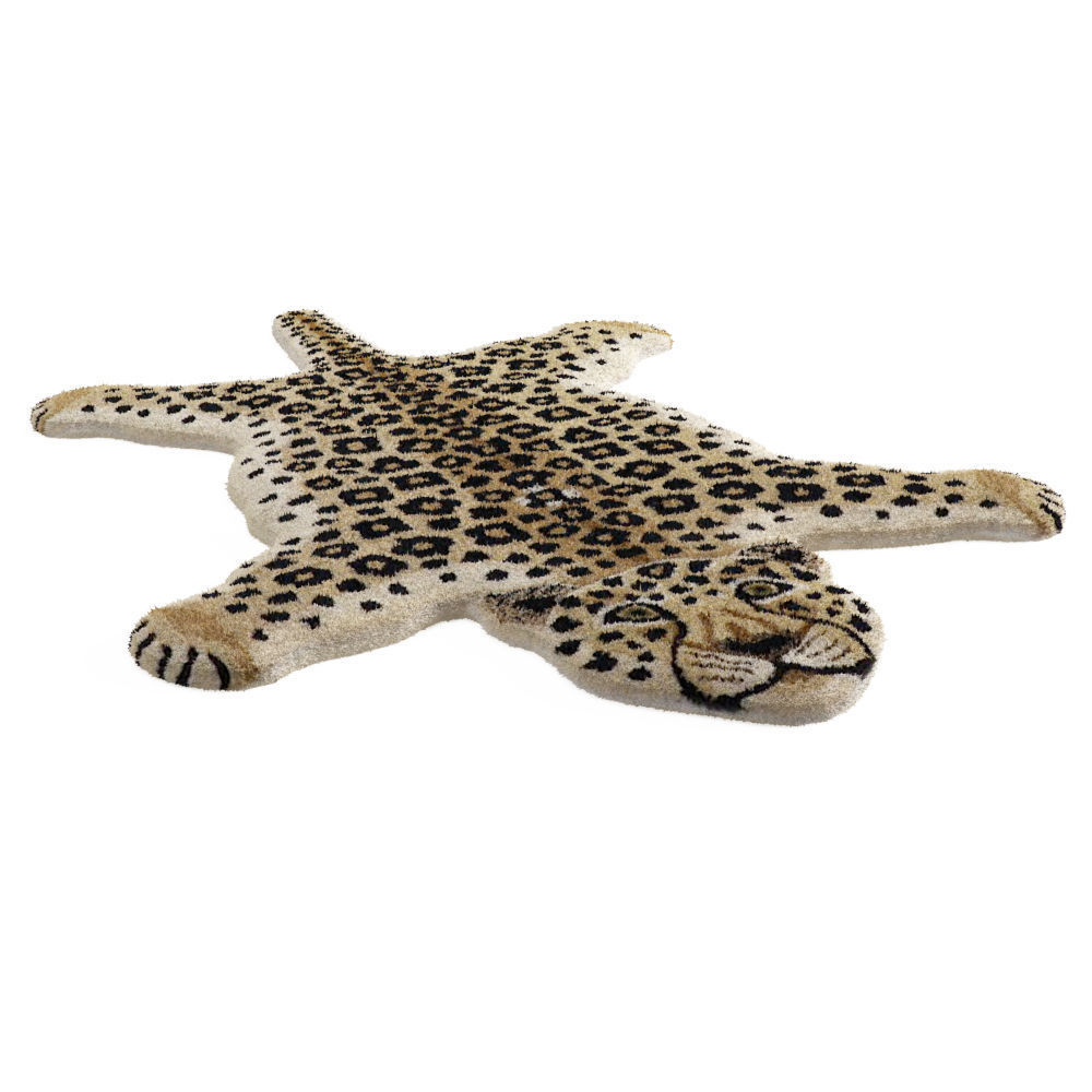 Contemporary Decorate Wild Animal Design Handcuffed Area Rug 3D model_1