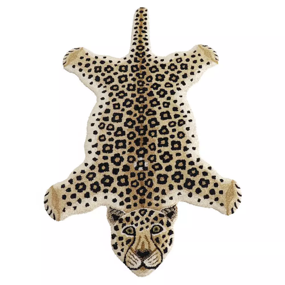 Contemporary Decorate Wild Animal Design Handcuffed Area Rug 3D model_0