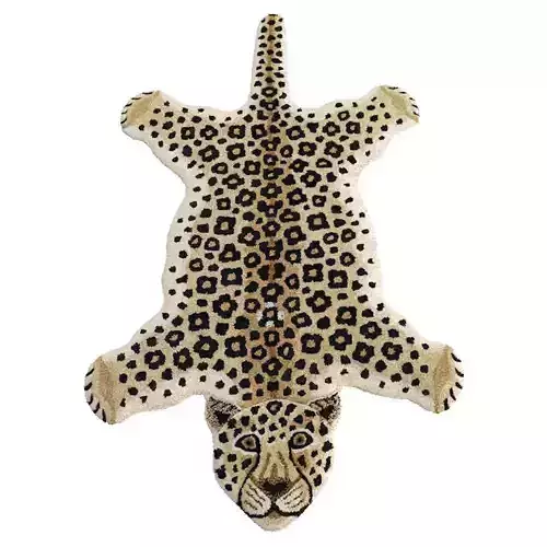 Contemporary Decorate Wild Animal Design Handcuffed Area Rug 3D model