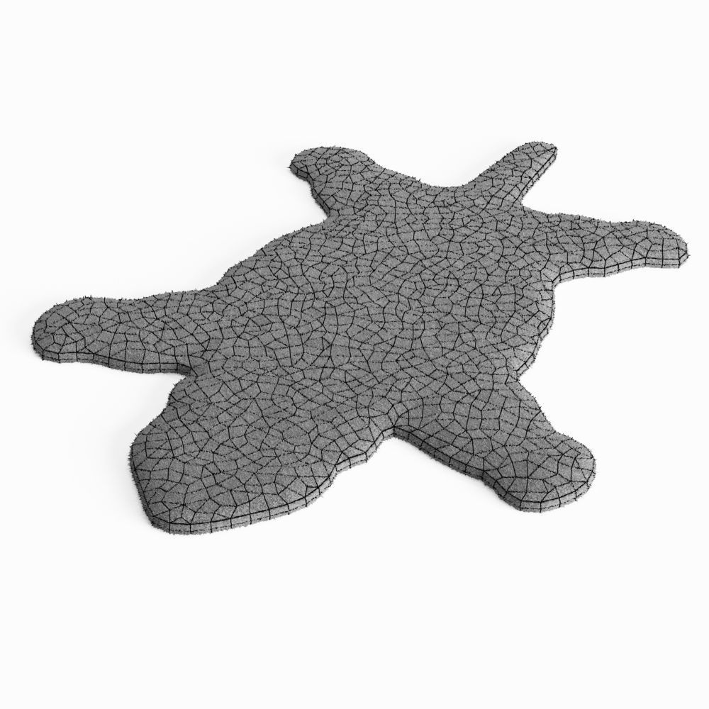 Contemporary Decorate Wild Animal Design Handcuffed Area Rug 3D model_4