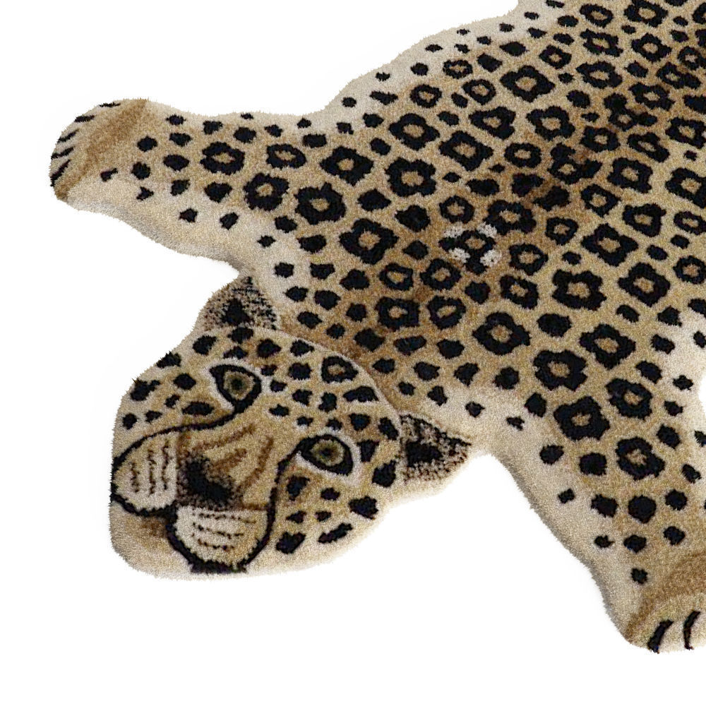 Contemporary Decorate Wild Animal Design Handcuffed Area Rug 3D model_3