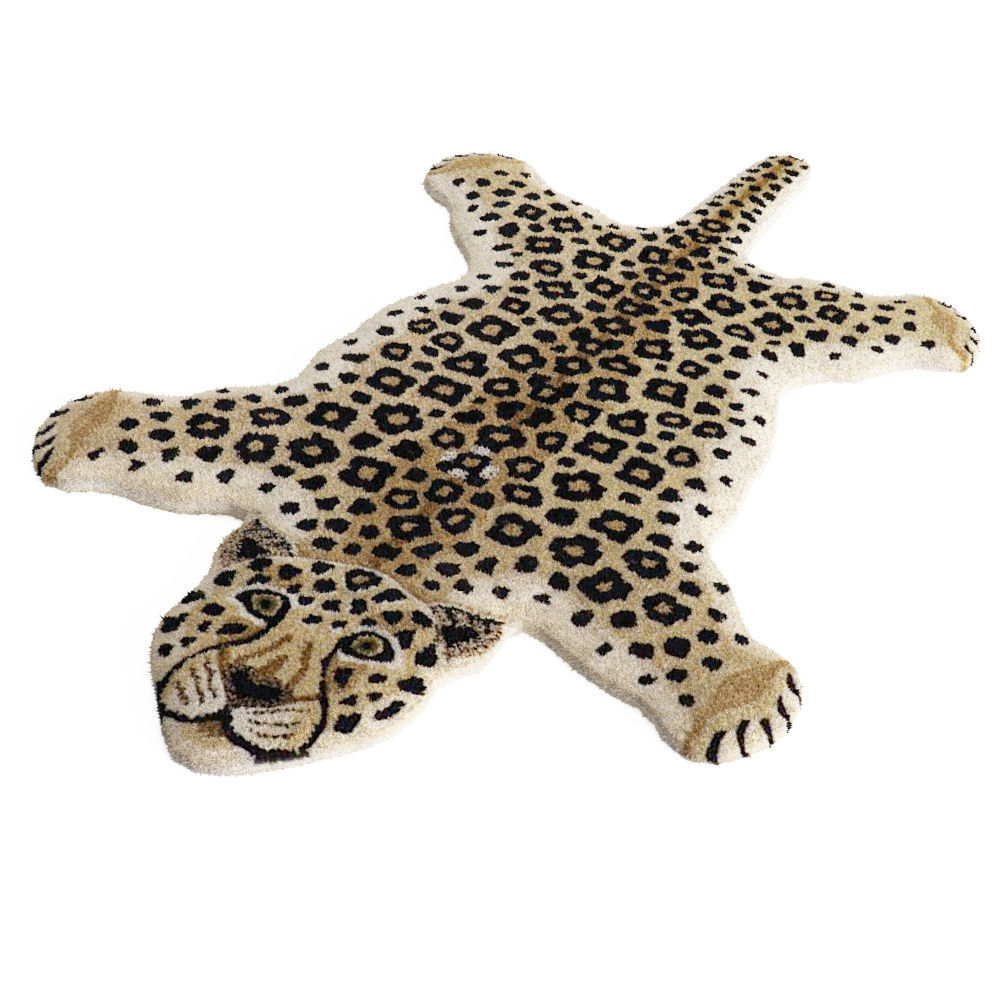 Contemporary Decorate Wild Animal Design Handcuffed Area Rug 3D model_2