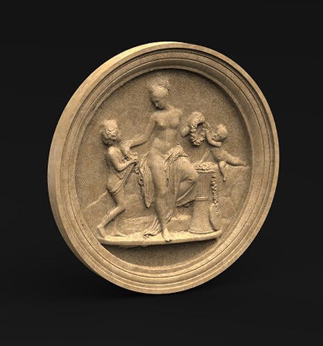 Cupid relief  3D STL model 3D print model