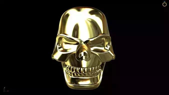 Skull ring 3D print model