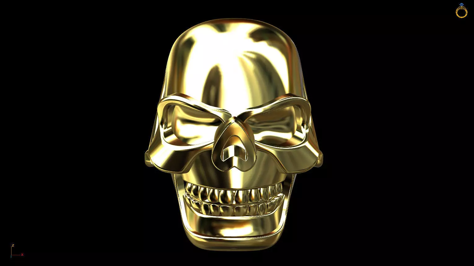 Skull ring 3D print model_0