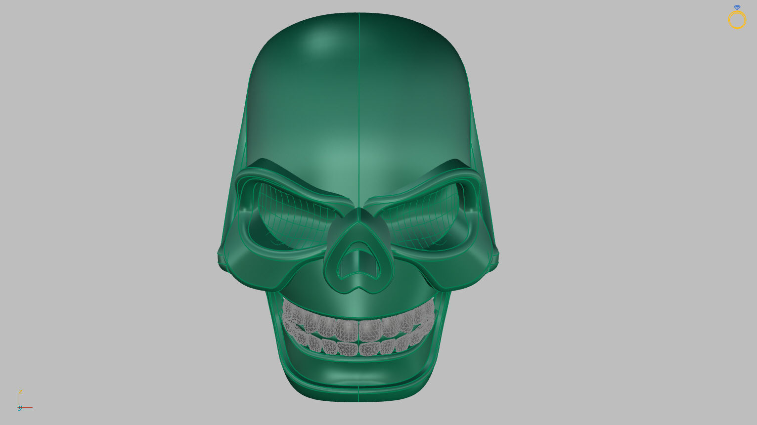 Skull ring 3D print model_9