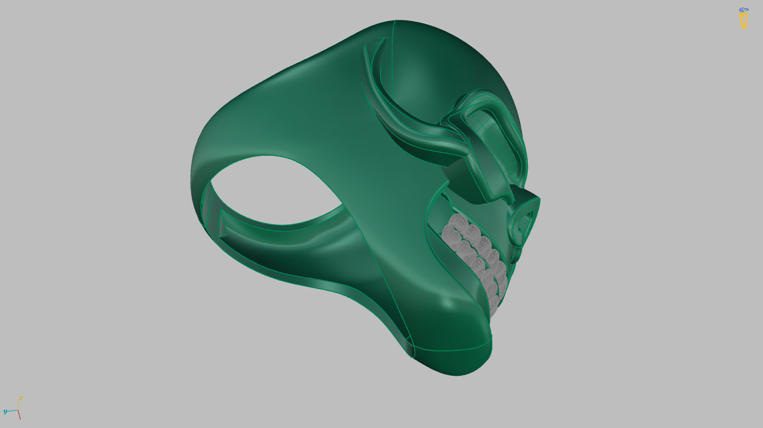 Skull ring 3D print model_10