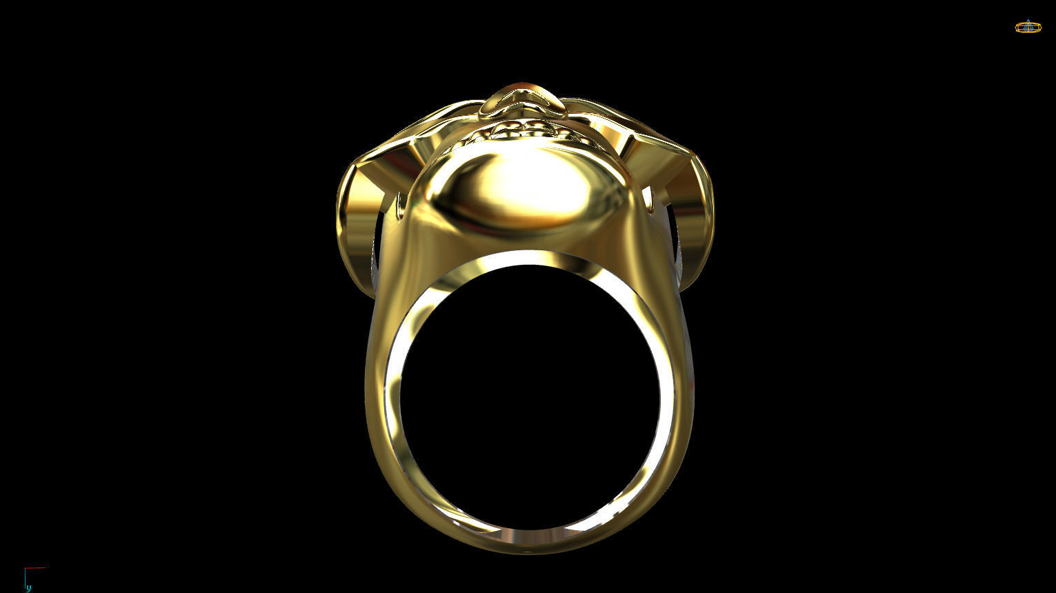 Skull ring 3D print model_6