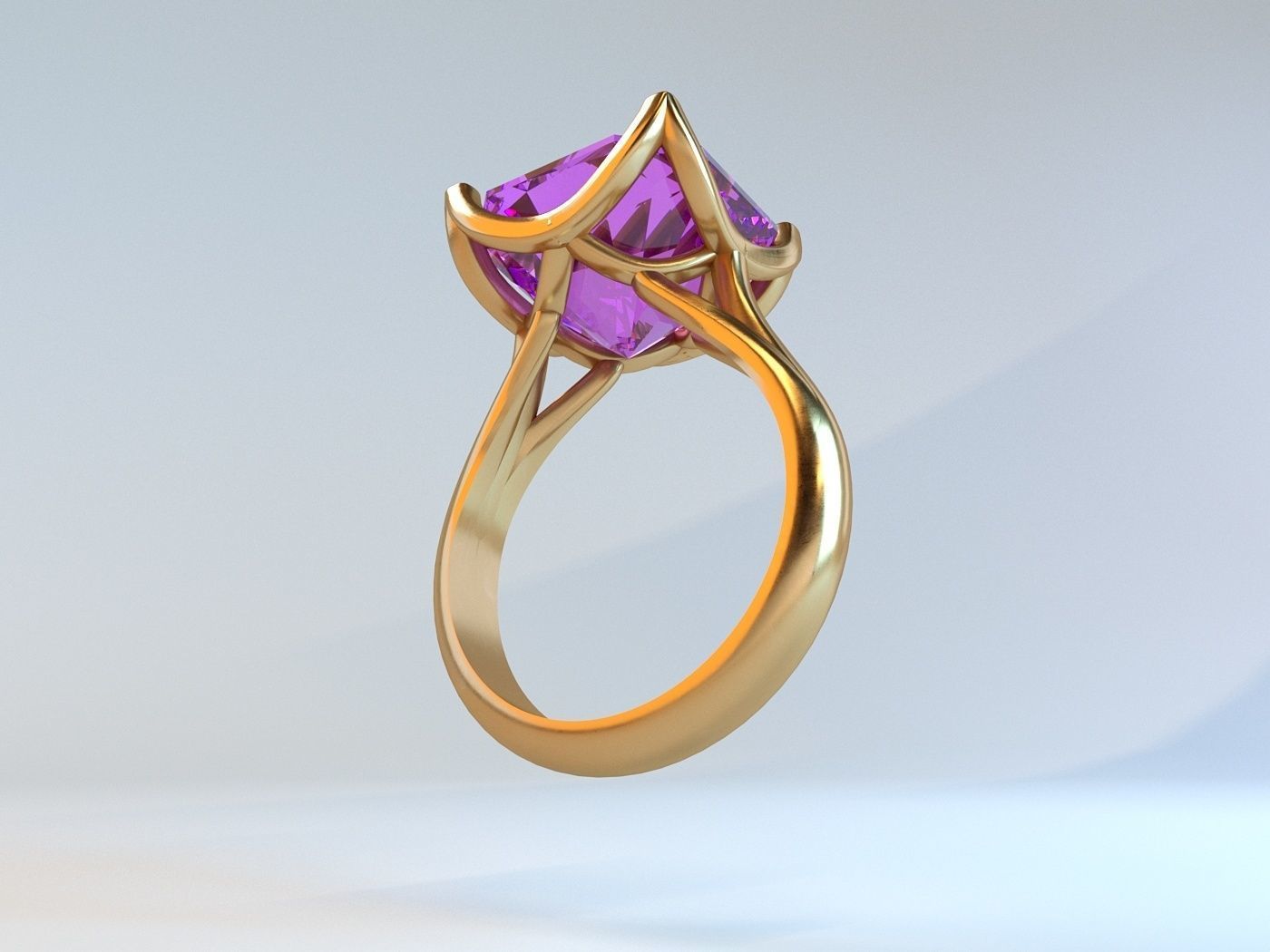 Cocktail ring 3D print model_2