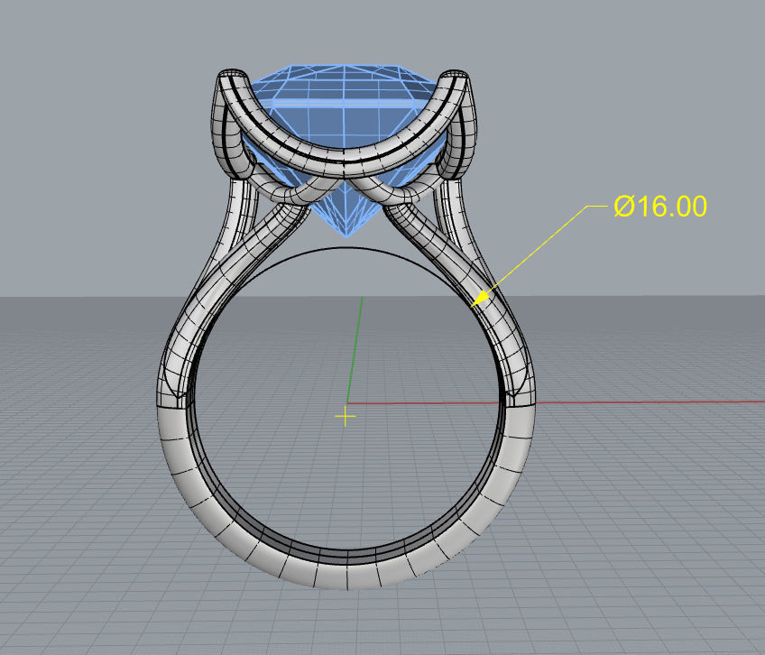 Cocktail ring 3D print model_3