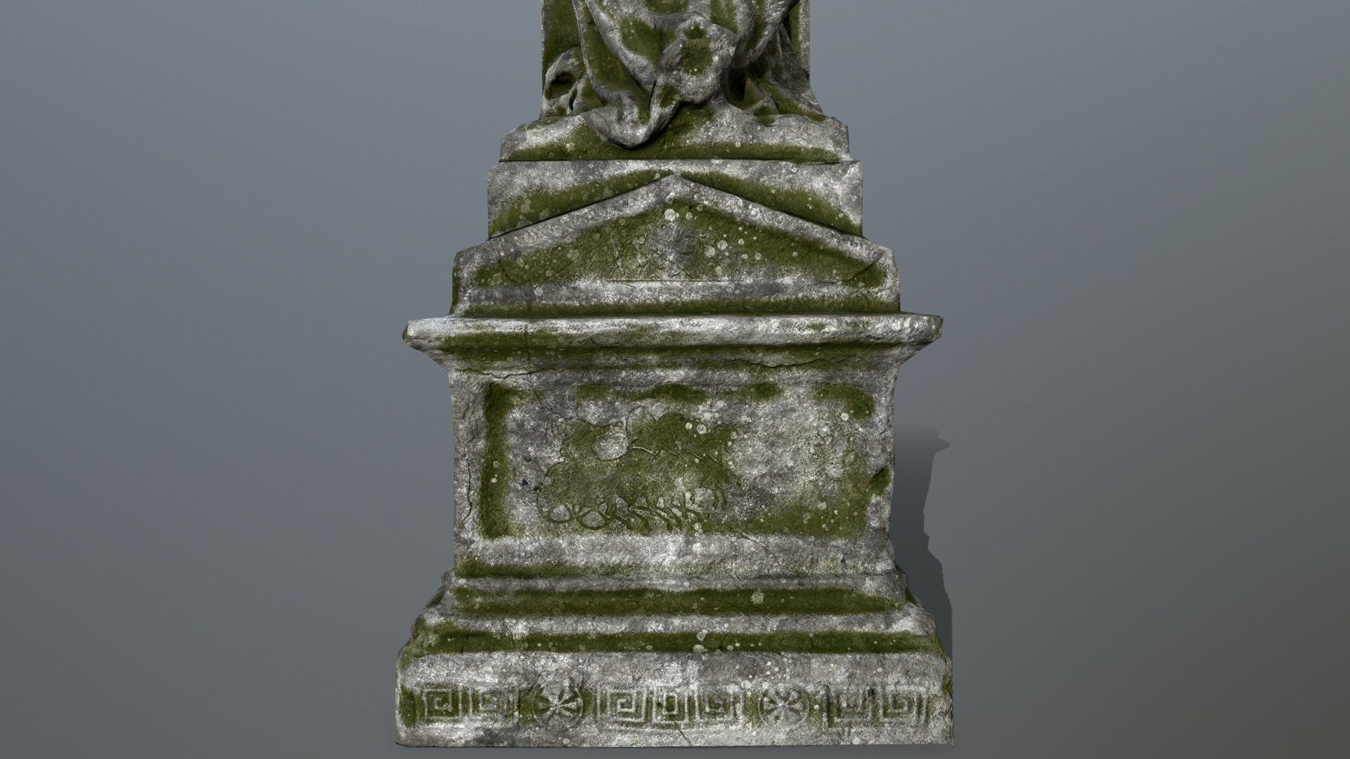 statue 1 gravestone Low-poly 3D model_7