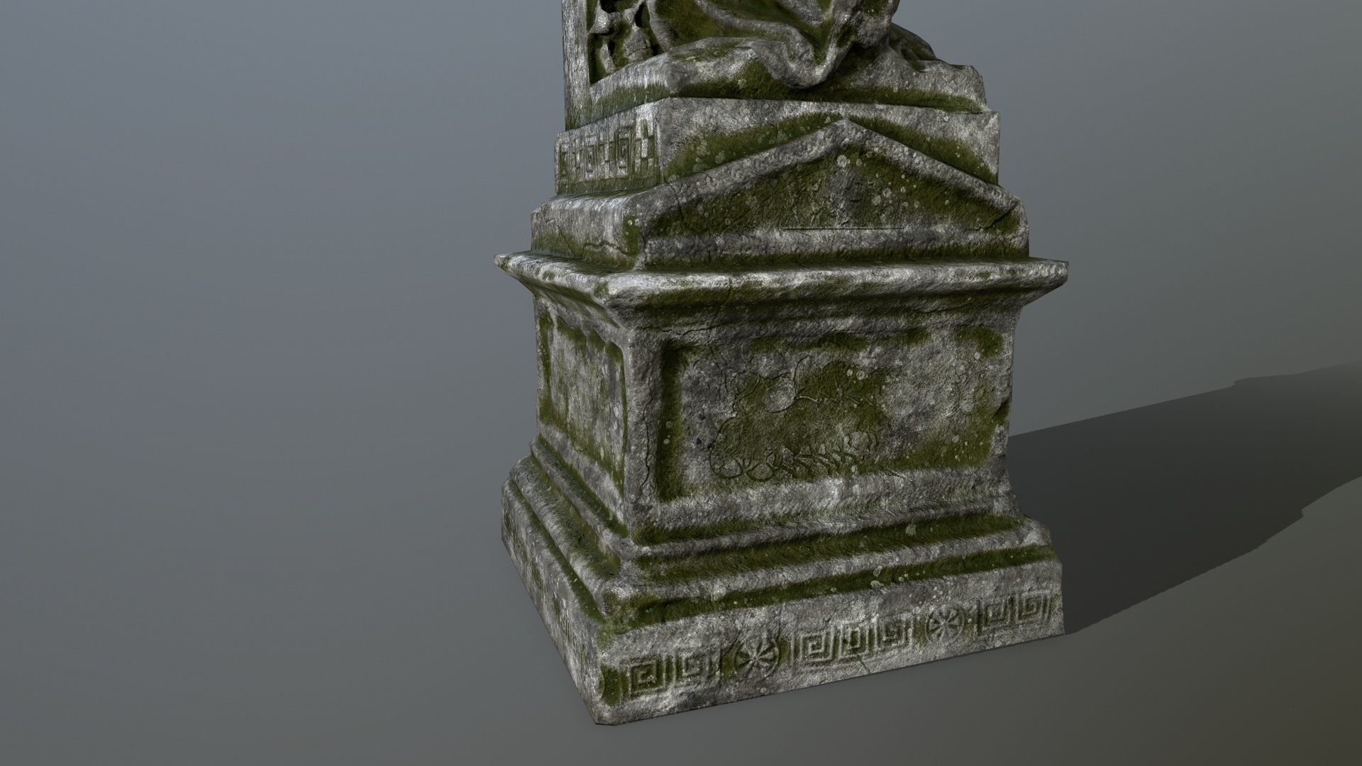 statue 1 gravestone Low-poly 3D model_13