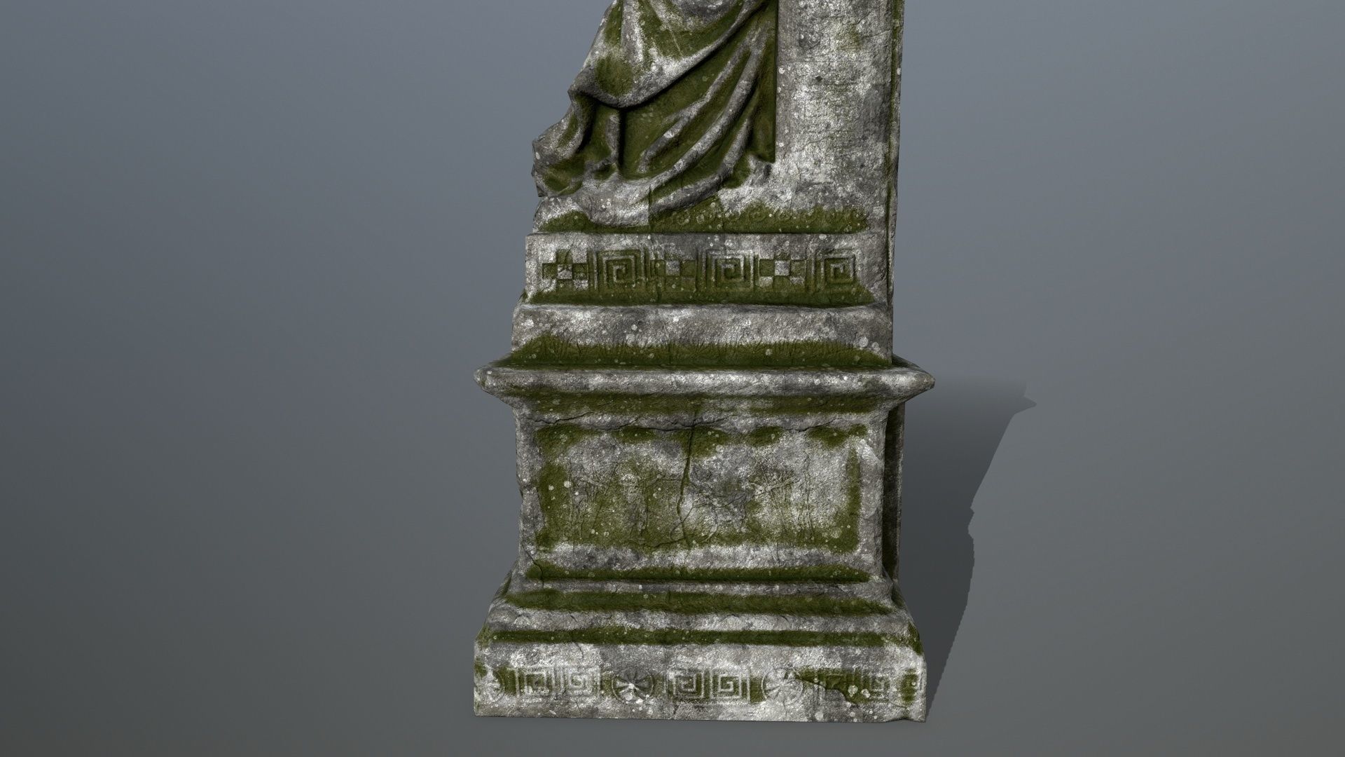 statue 1 gravestone Low-poly 3D model_10