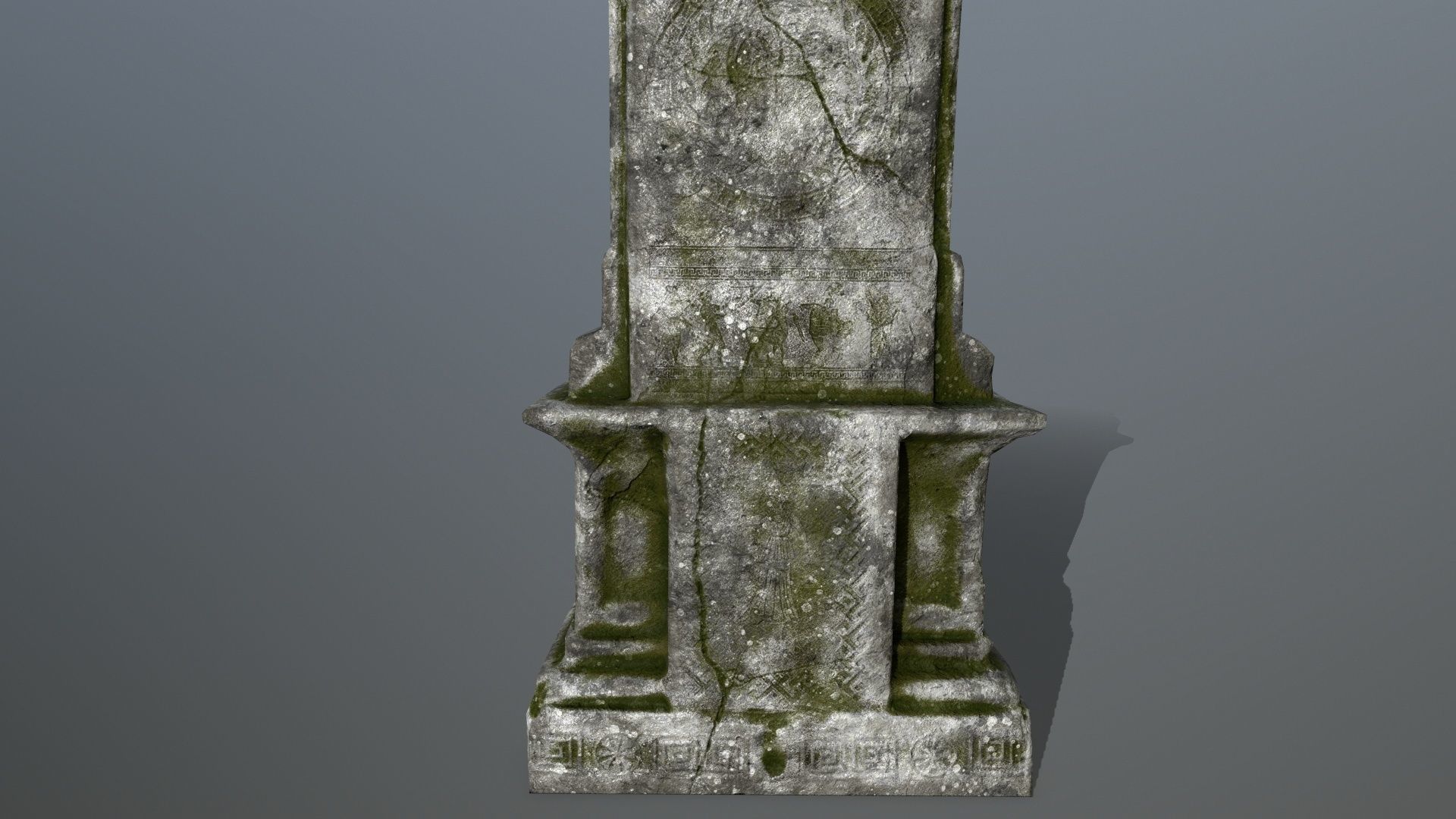 statue 1 gravestone Low-poly 3D model_9