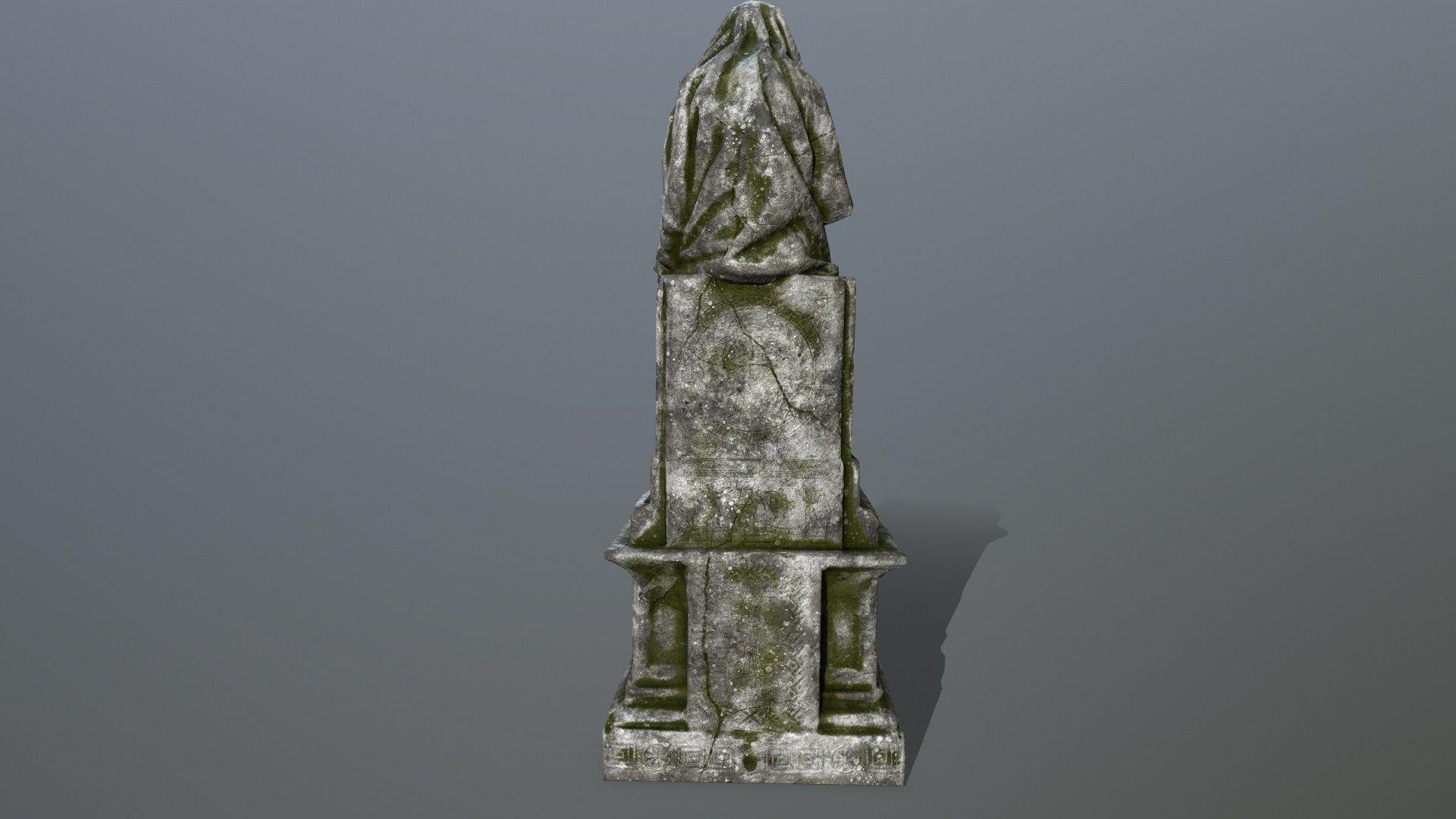 statue 1 gravestone Low-poly 3D model_3