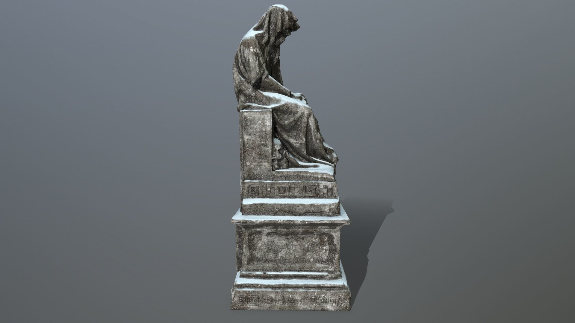 statue 1 Low-poly 3D model_2