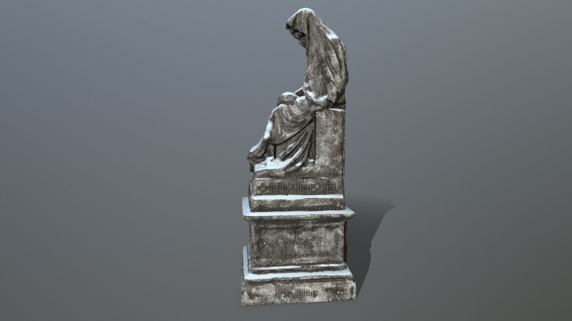 statue 1 Low-poly 3D model_6