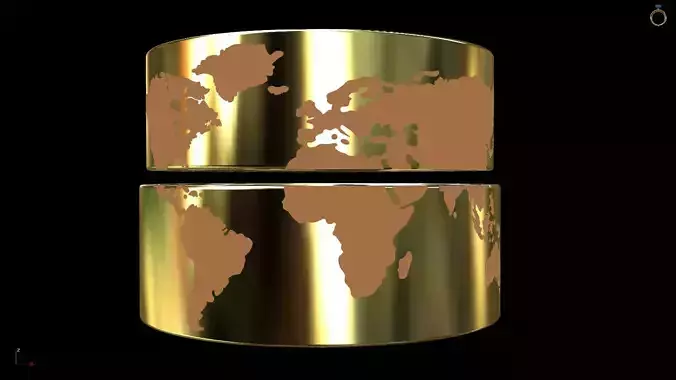 Alliance World Map 3D print model