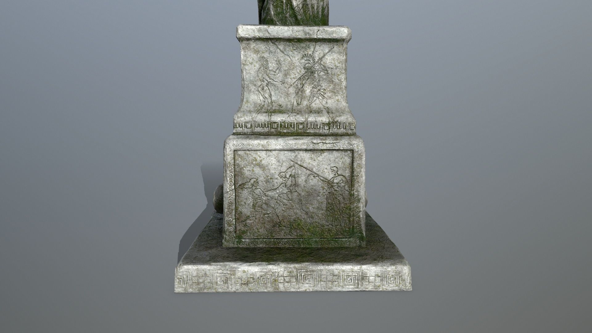 statue 3 of angel Low-poly 3D model_10