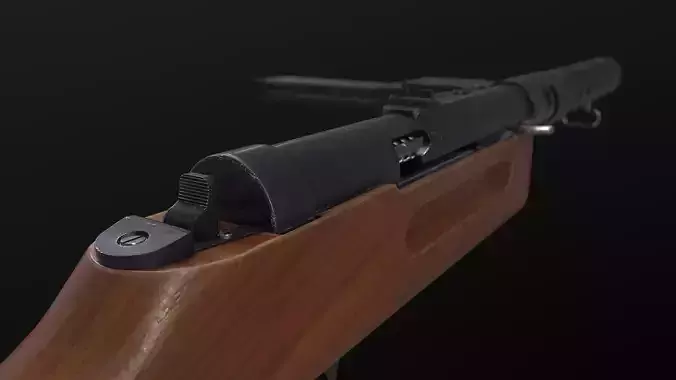 MP18 Submachine Gun Low-poly 3D model