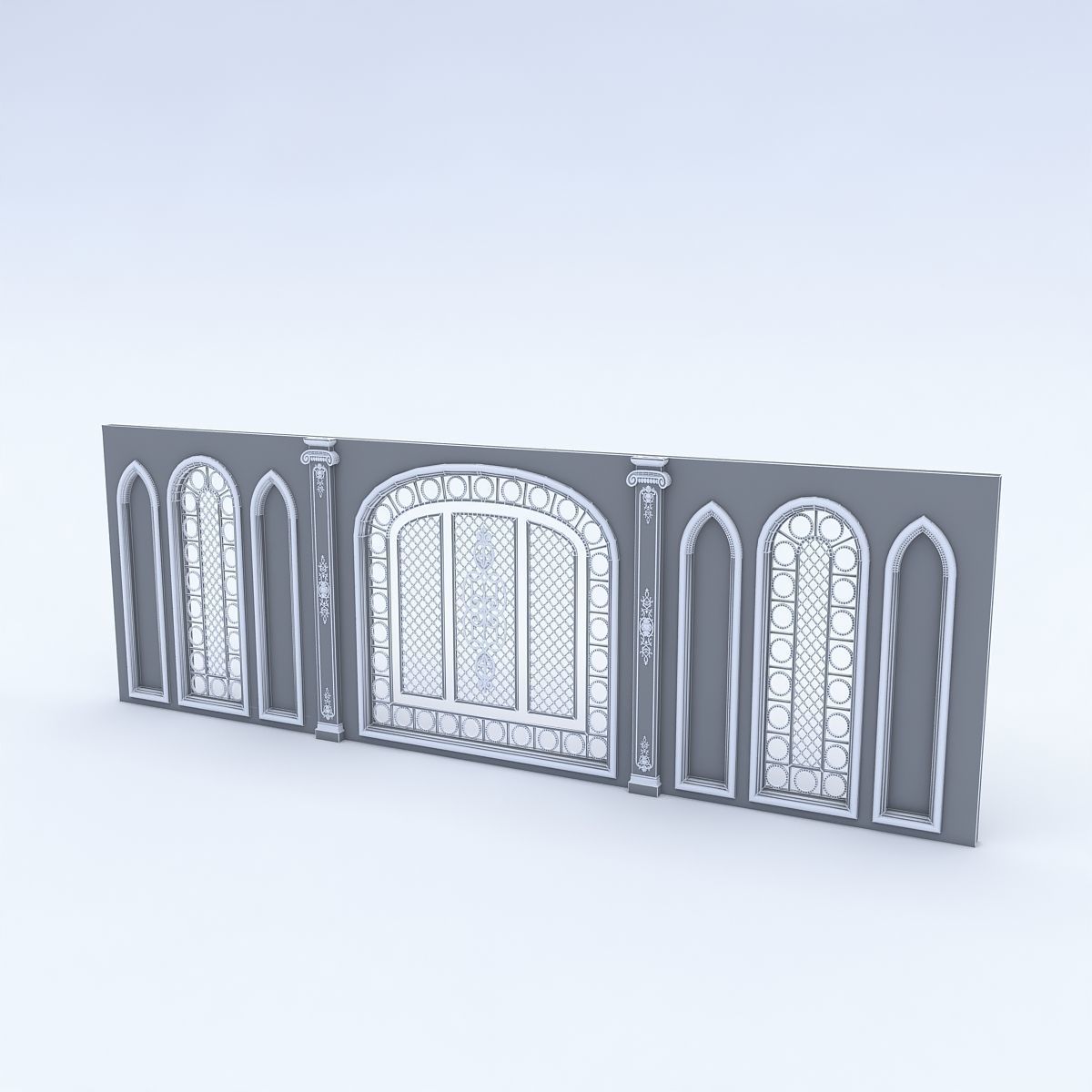 Arabic Wall Panel Low-poly 3D model_4
