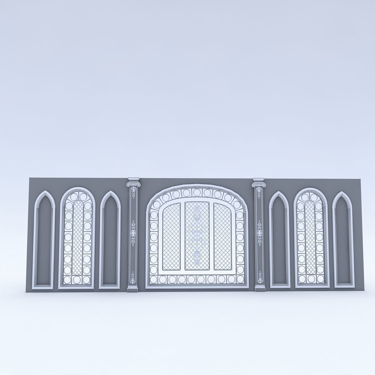 Arabic Wall Panel Low-poly 3D model_5