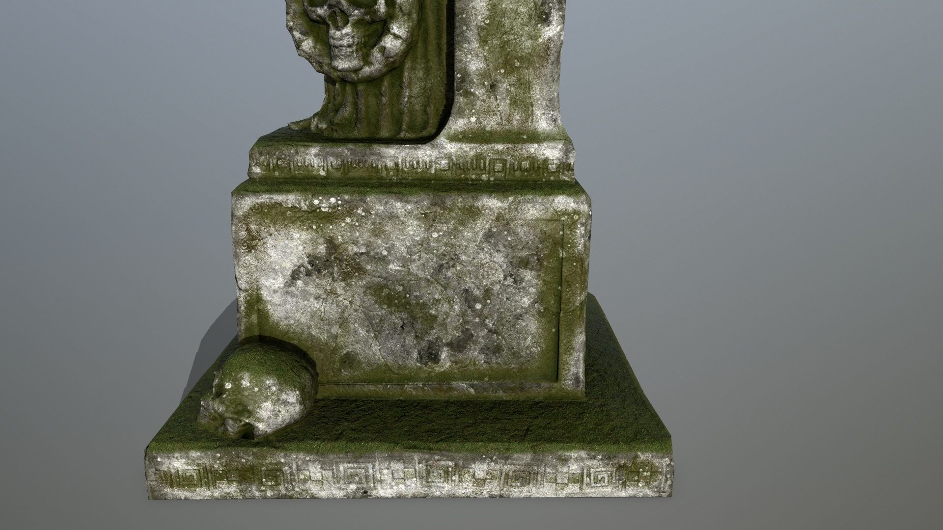 statue 3 angel Low-poly 3D model_11