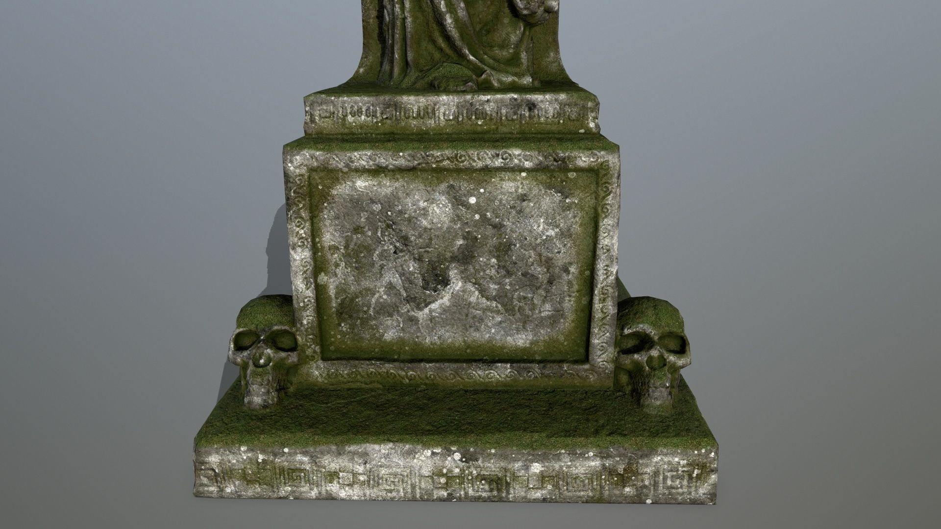 statue 3 angel Low-poly 3D model_8