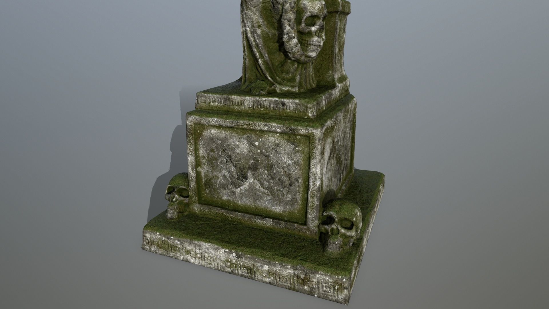 statue 3 angel Low-poly 3D model_12