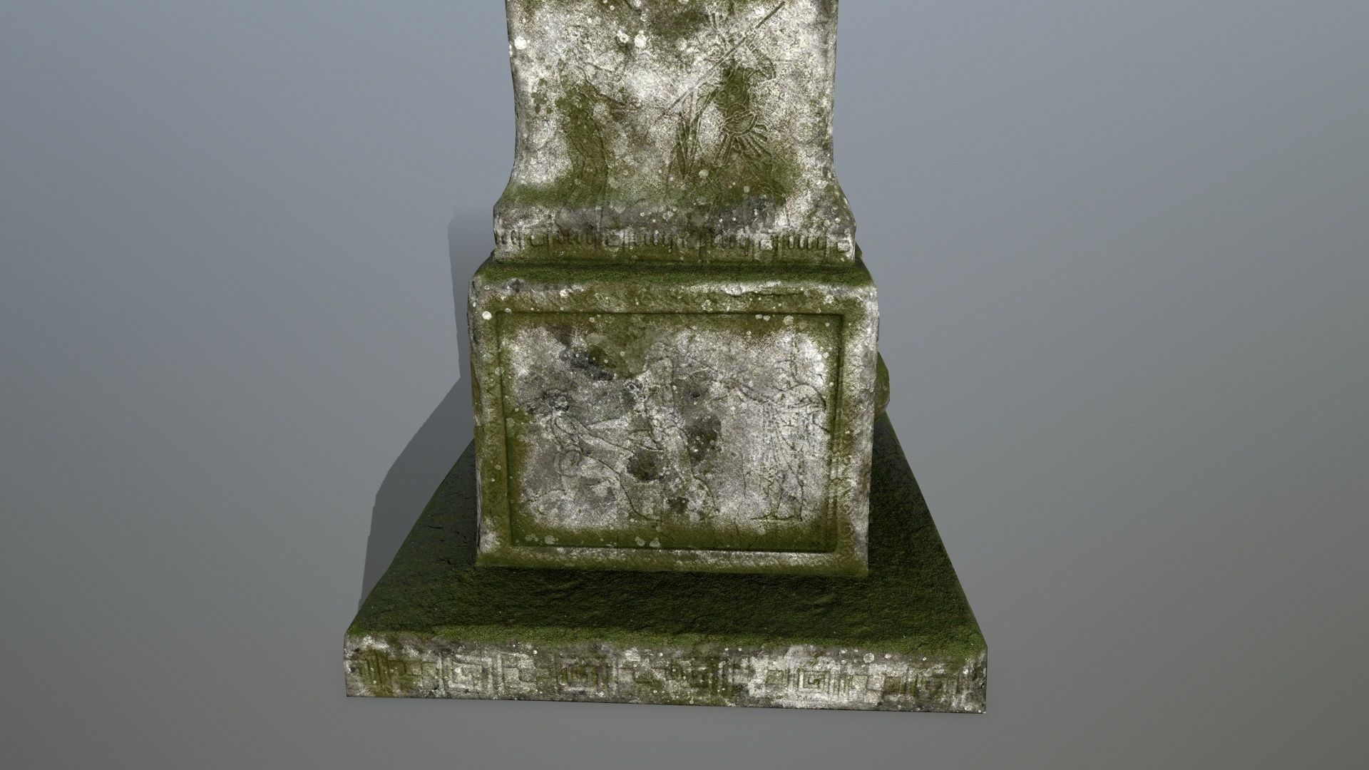 statue 3 angel Low-poly 3D model_10