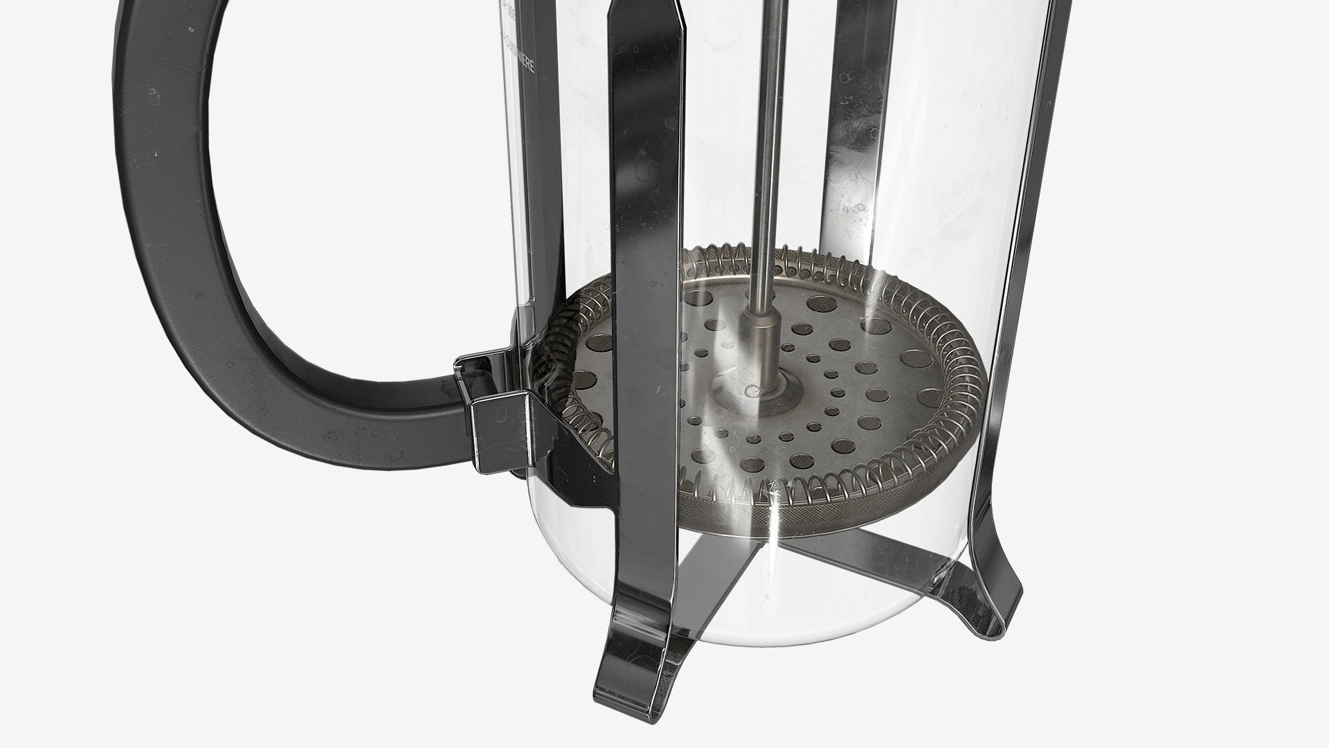 French press Low-poly 3D model_2