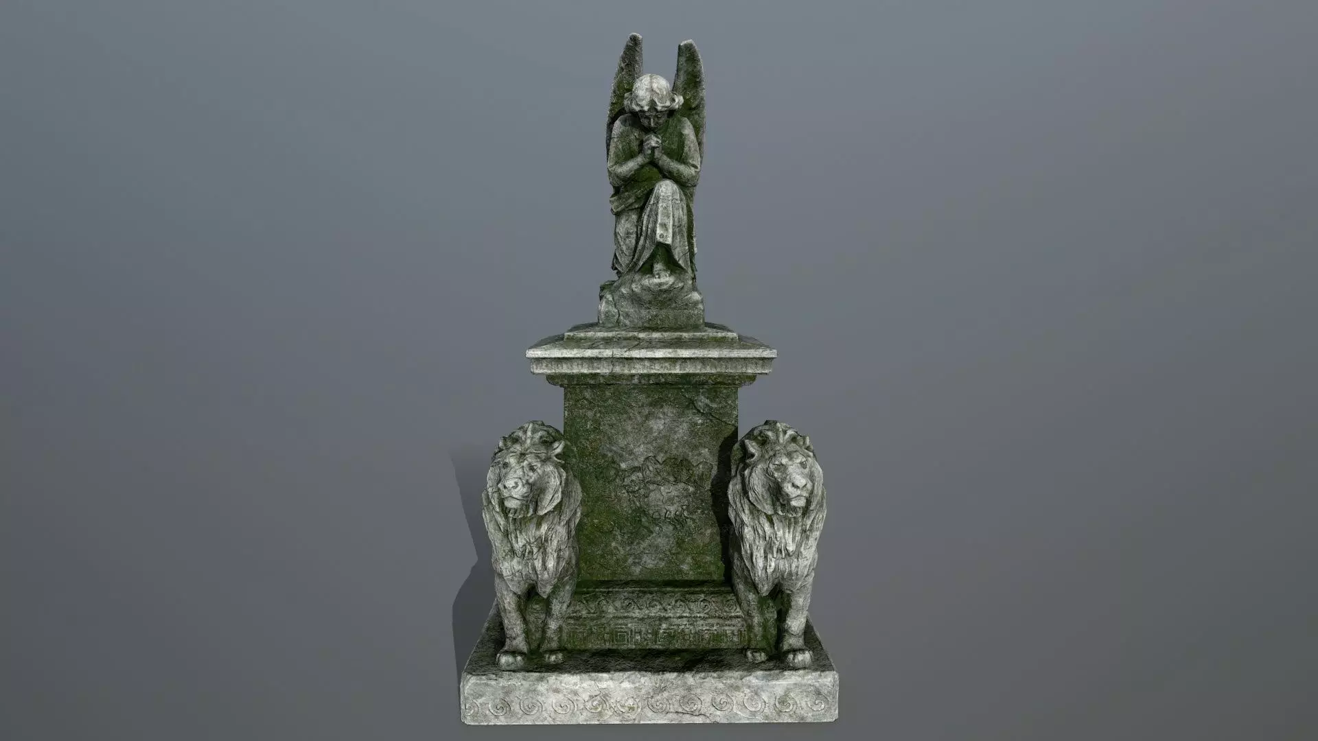 statue 4 stone Low-poly 3D model_0