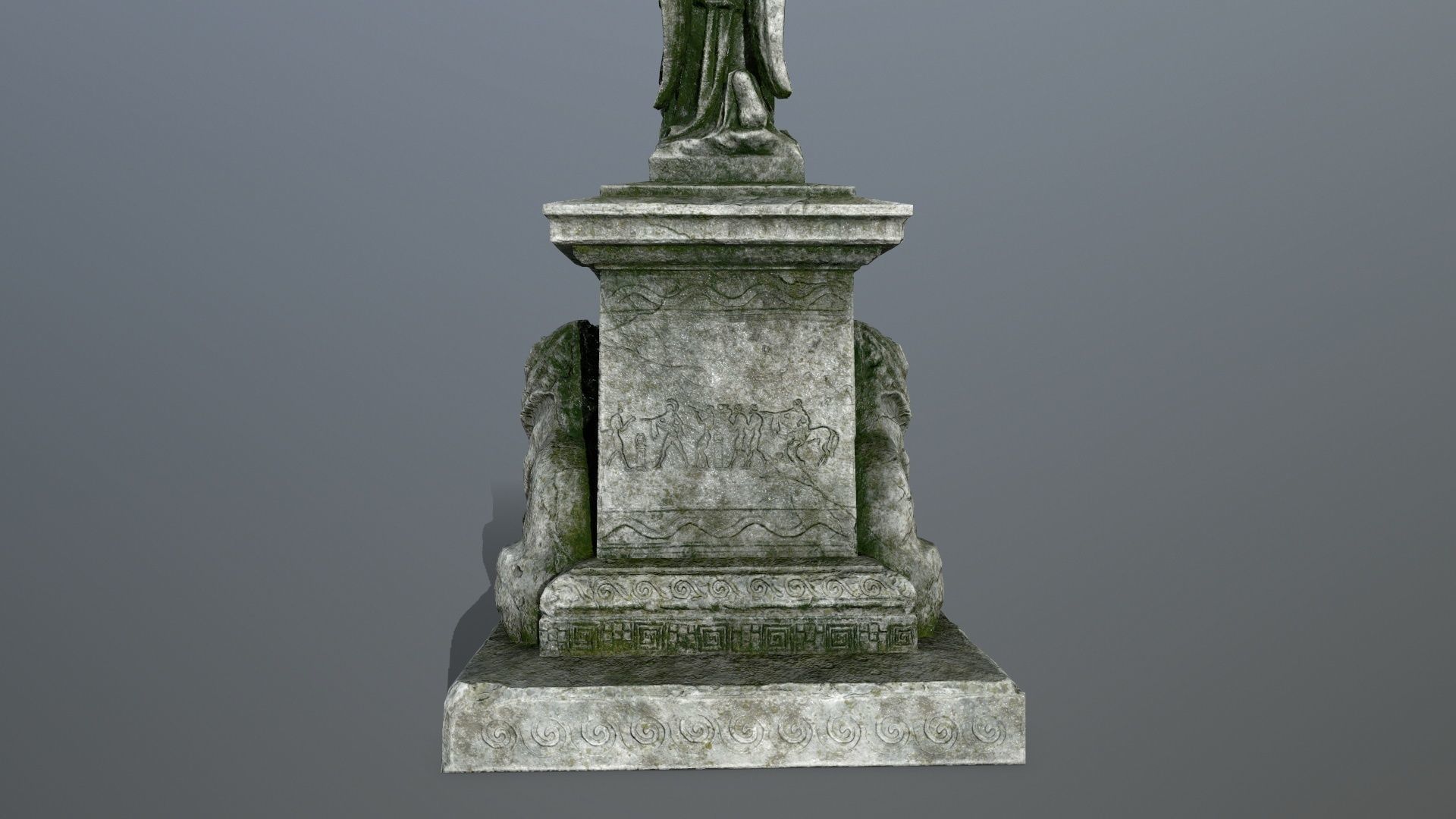 statue 4 stone Low-poly 3D model_11
