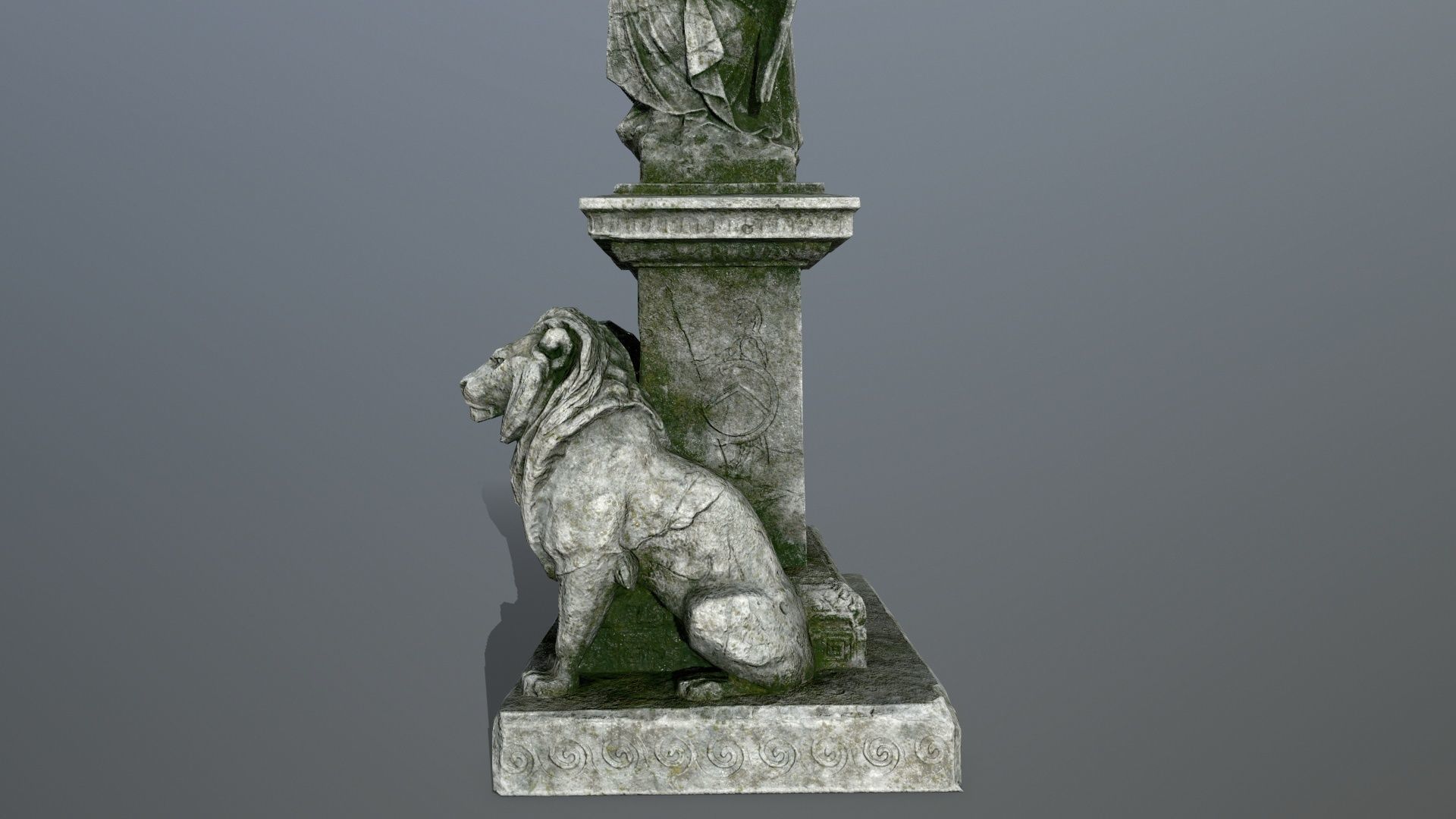 statue 4 stone Low-poly 3D model_12