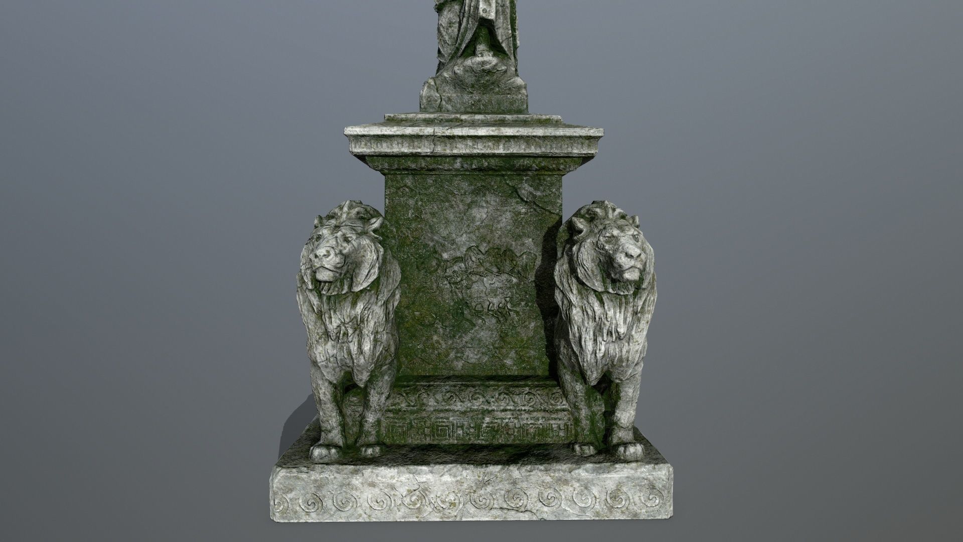 statue 4 stone Low-poly 3D model_9