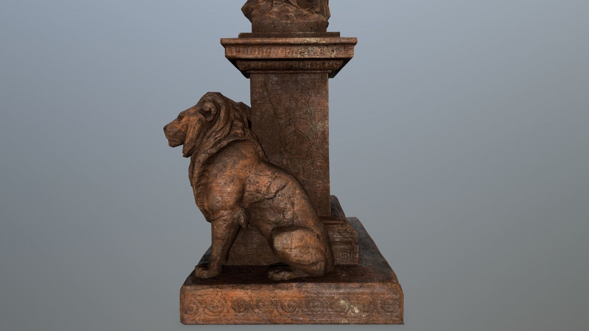 statue 4 of angel Low-poly 3D model_11