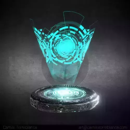 SciFi Medallion Coin Game Res Low Poly VR AR PBR Low-poly 3D model