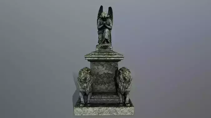 statue 4 gravestone with on top