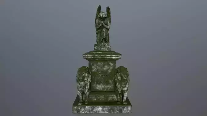 statue 4 gravestone with on top